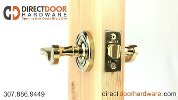 Emtek Cortina Lever with Regular Rosette in Polished Brass