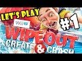 Let's Play Wipeout: Create and Crash pt.1 - Second Helpings - 4 Player WiiU Co-Op