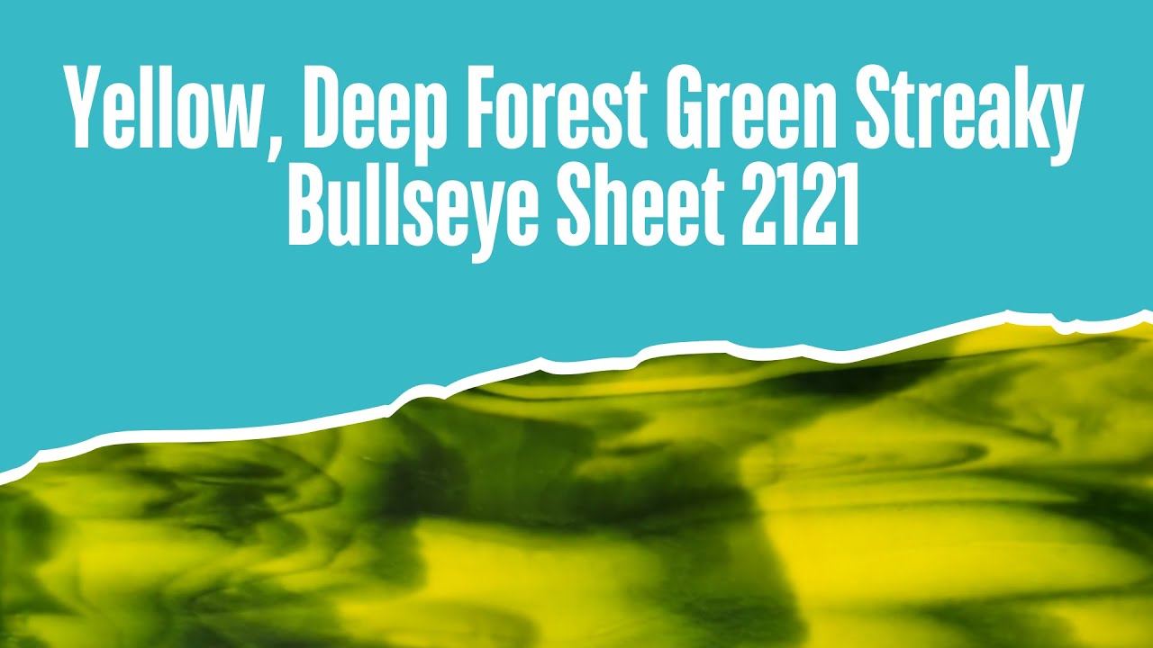 Yellow, Deep Forest Green Streaky Bullseye Sheet 2121