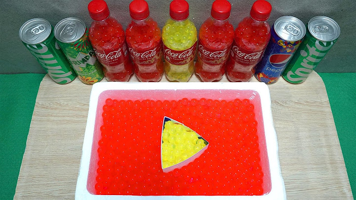 How to create Youtube LOGO with water beads Coca Cola, Fanta, Pepsi, Satisfying [Fun ASMR TECHS]