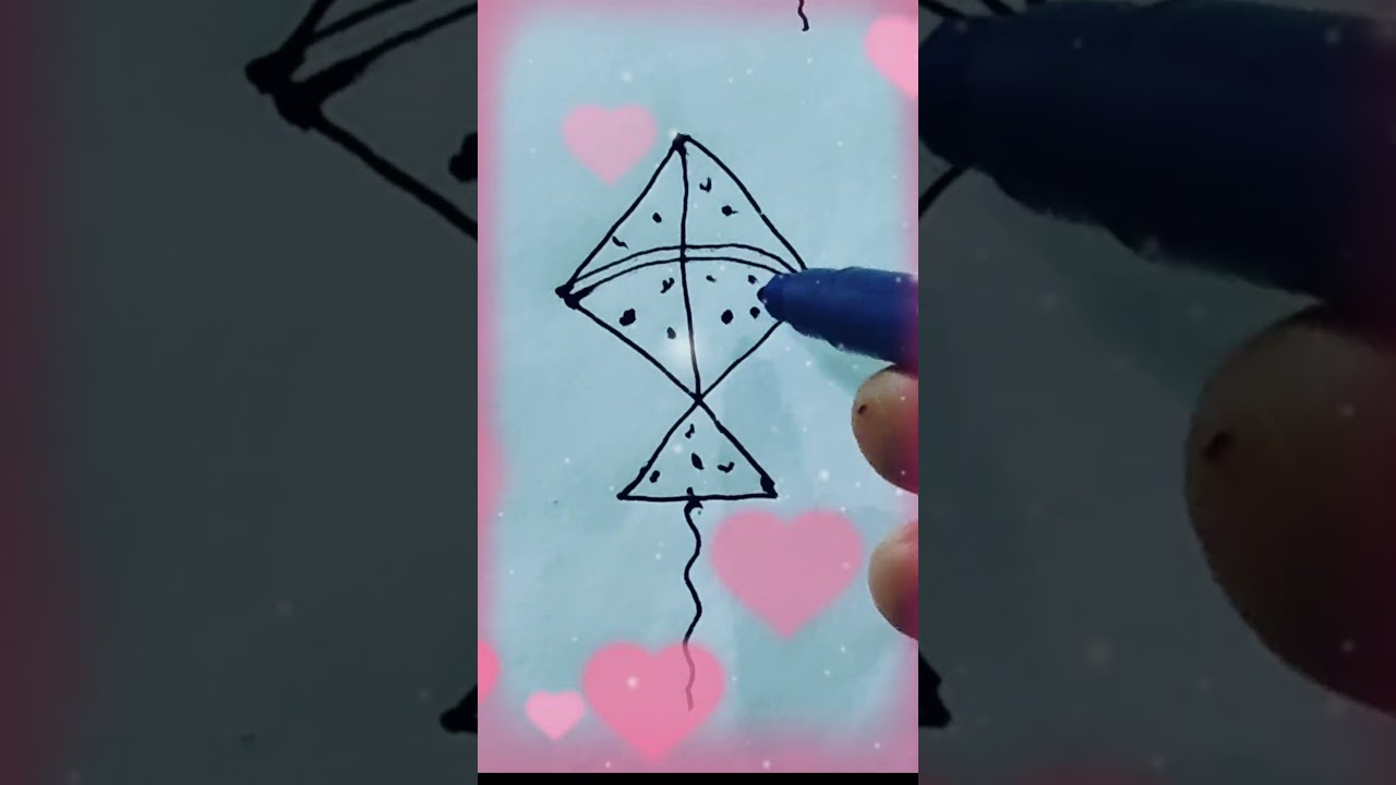 Easy kids drowing kite