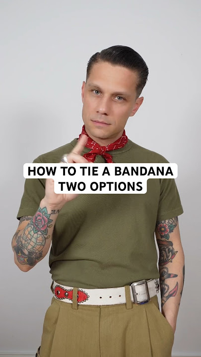 How To Tie A Bandana - Explained 👇 #tutorial #bandana #vintage