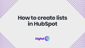How to create lists in HubSpot