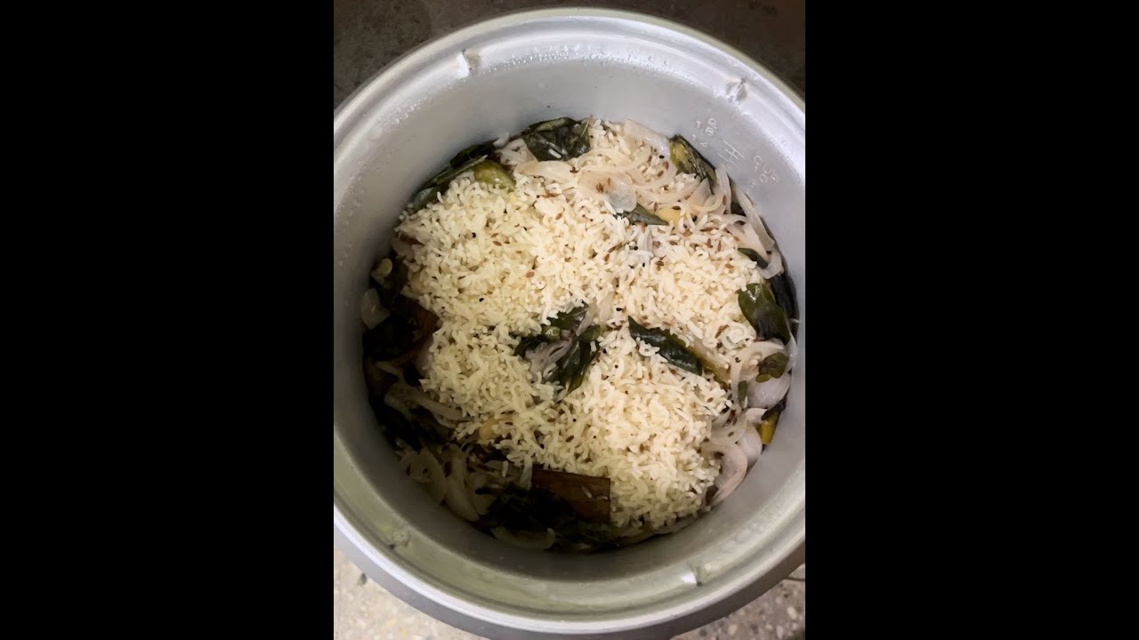 jeera rice Home preparation in electric cooker YouTube
