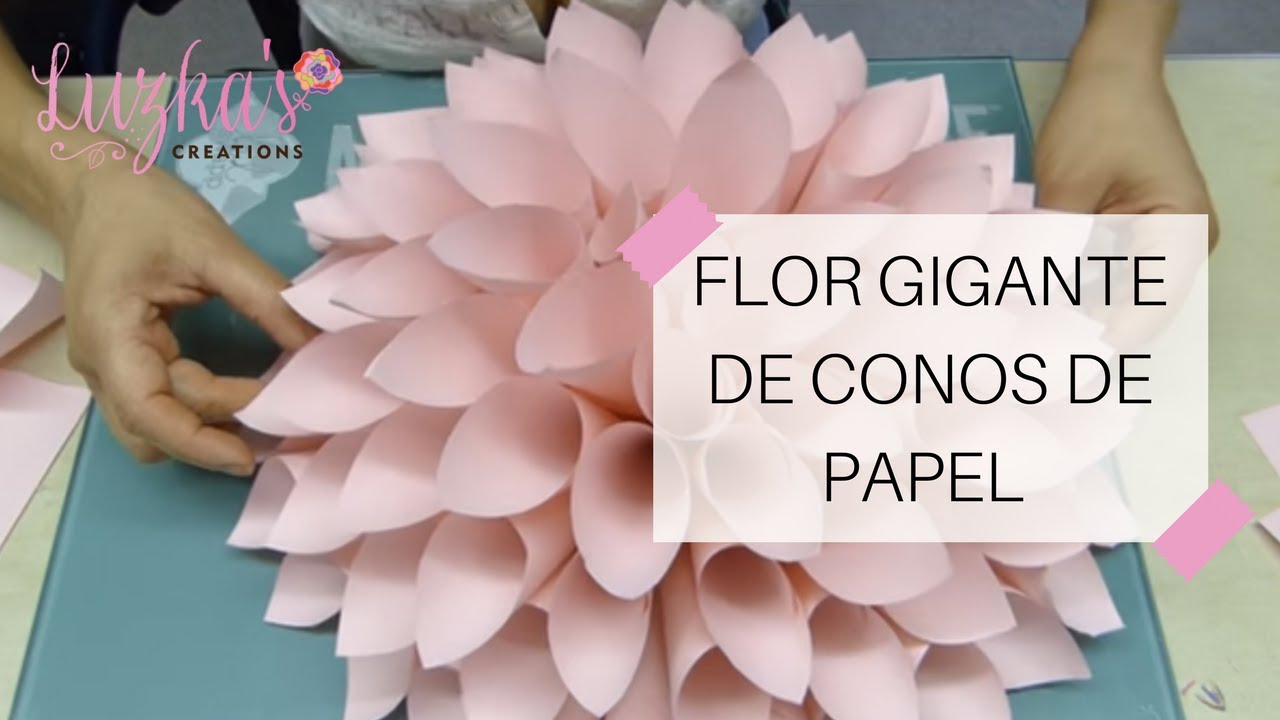 Flor Gigante de Conos de Papel | Luzka's Creations ✿ - thptnganamst.edu.vn