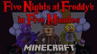 Five Nights at Freddy's in Five Minutes  A Minecraft Roller Coaster Music Video FNAF