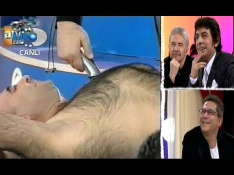Muzip şovmen Mehmet Ali Erbil, Ces’in tüm vücut kılların tıraş ediyor - 2006