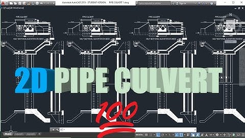 How to draw a 2D pipe culvert of all view in AutoCAD. AutoCAD me 2D pipe culvert kaise banaye