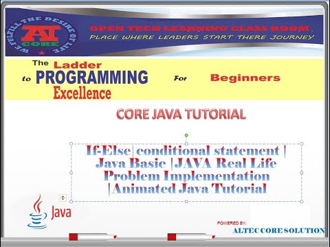 If-else Statement |conditional statement| real-life problems |Animated Java Tutorial | Flow Chart