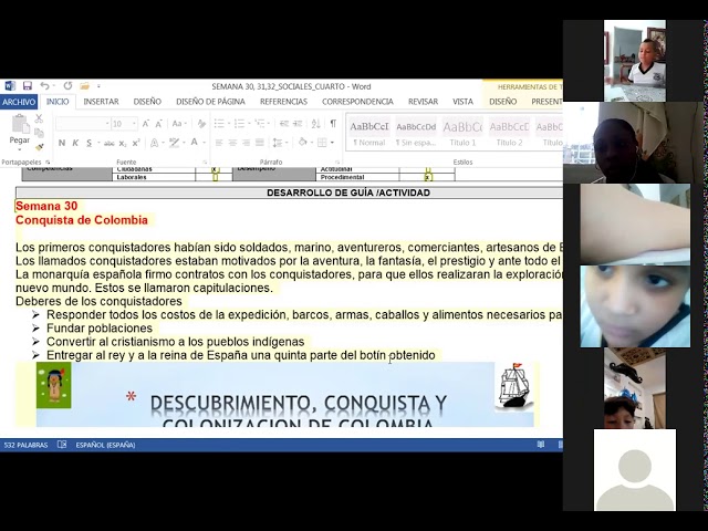 14/09/2020 cuarto retroalimentacion sociales: la conquista de Colombia. semana 30