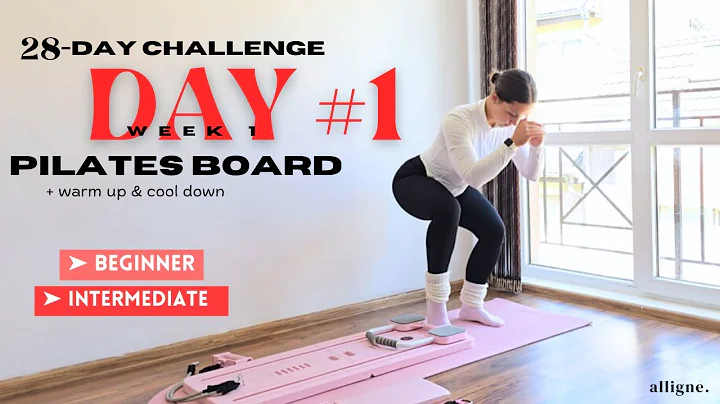 28 DAY PILATES BOARD CHALLENGE | DAY 1 - beginner challenge | weight loss & strength