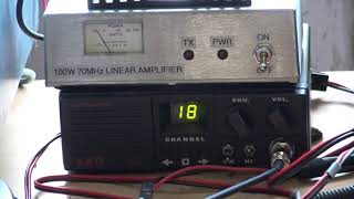 4M amateur radio (70Mhz FM) AKD4001 UK   - On The Air Test at 5W