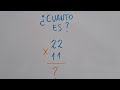 Multiplicar 22 x 11