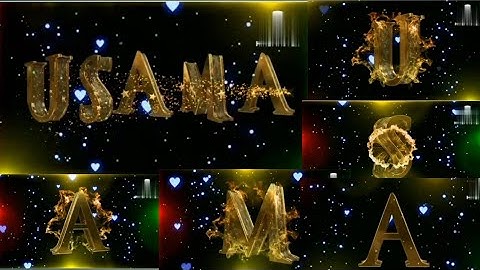 Usama Name Whatsapp Status|Animated Name Maker|#Usamastatus