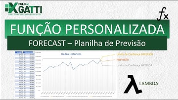 EXCEL - Função Personalizada - FORECAST (Planilha de Previsão) Automática