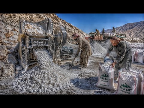 How Rock Salt Is Made in Mines | Amazing Salt Processing & Packing Factory