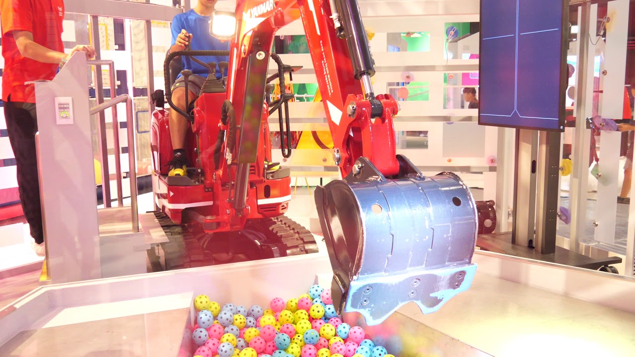 ヤンマーミュージアム「パワーショベル・チャレンジ」はこんな感じ ヤンマーミュージアム「パワーショベル・チャレンジ」はこんな感じ