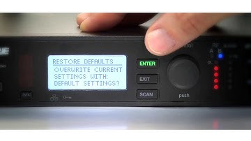 Shure ULX-D Digital Wireless System: Presets