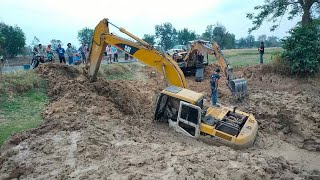 Ep.2 ซื้อ CAT 320B มาใหม่ออกงานวันแรกติดหล่มหนัก!! พระเอกมาช่วยแล้ว Excavator