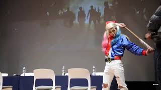 yeosang being harley quinn for halloween fansign