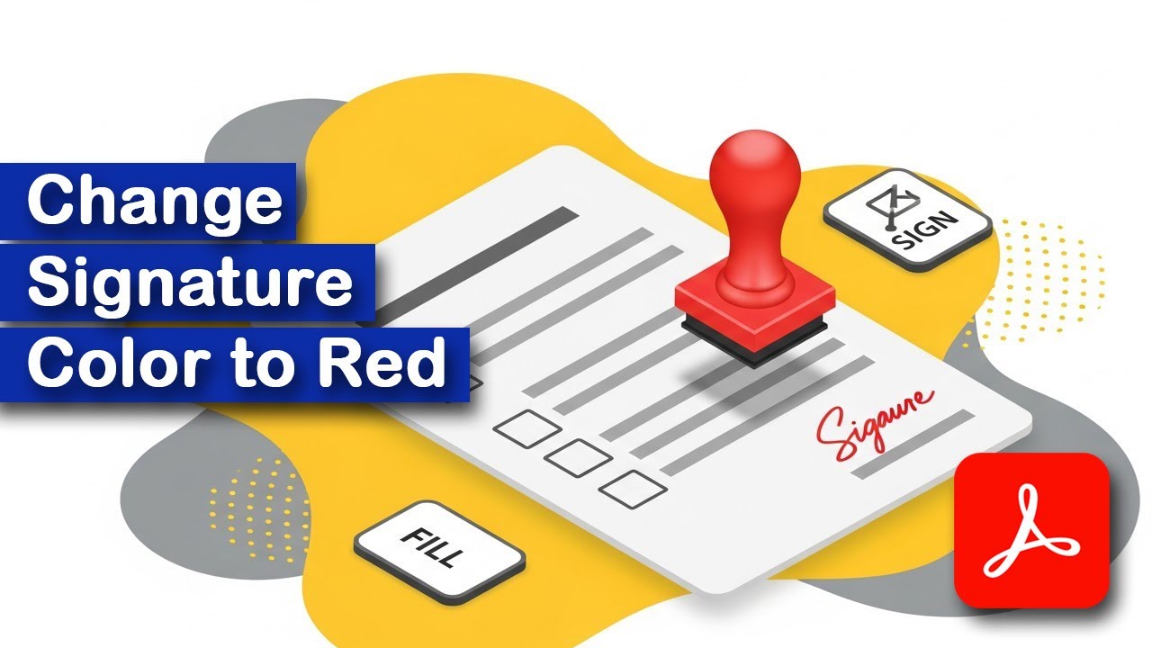 How to Change Signature Color to Red in PDF using Adobe Acrobat Pro DC
