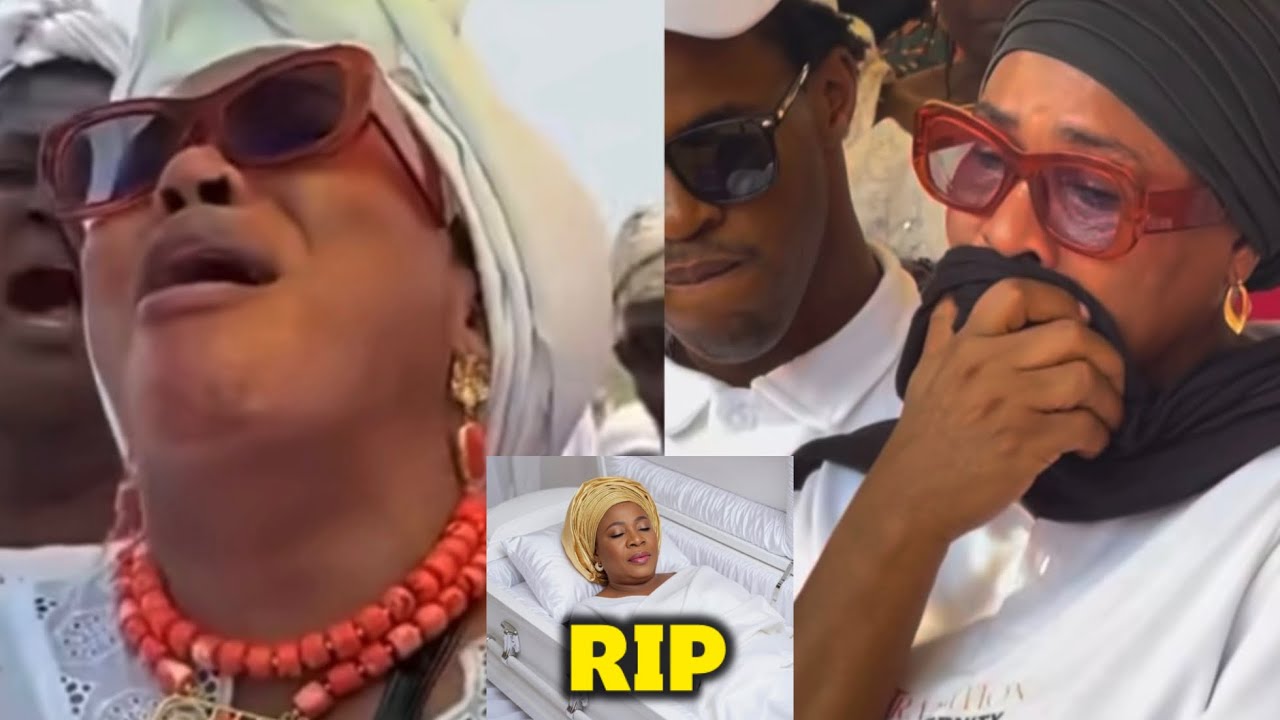 😭💔😭RIP, Nollywood actress, FAITHIA BALOGUN Breaks in Tears As Nollywood Joined Her Mother Burial