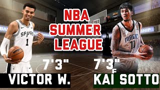 Kai Sotto and Victor WEMBANYAMA compare