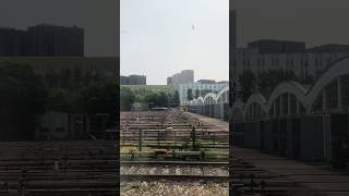 Вид из окна вагона на электродепо Фили и прибытие на станцию Багратионовская Филёвской линии #поезд