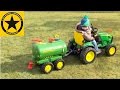 John deere ground force with water trailer peg perego operated by luke2 tractor for kids