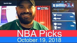 NBA Picks (10-19-18) | Basketball Sports Betting Expert Predictions | Vegas Odds | October 19, 2018 NBA Picks (10-19-18) | Basketball Sports Betting Expert Predictions | Vegas Odds | October 19, 2018