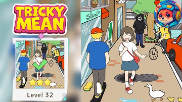 Tricky Mean – Level 32 protect her from danger Guide & Answers | Mobile Gameplay Walkthrough