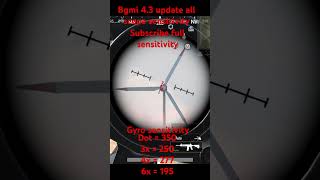 PUBG/BGMI  4.3 UPDATE SENSITIVITY CODE | PUBG BEST SENSITIVITY SETTINGS | #shorts #bgmi #pubg #viral
