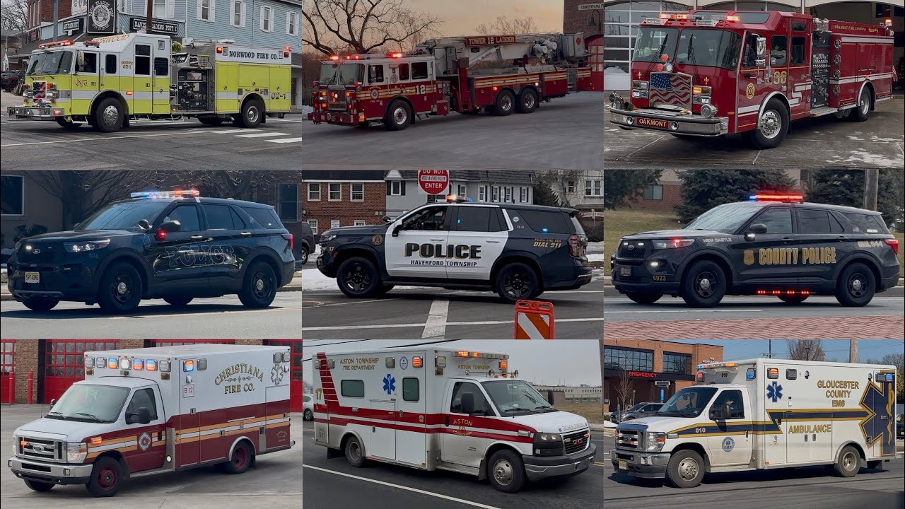 Fire Trucks, Police Cars & Ambulances Responding Compilation #22: February 2026 Recordings