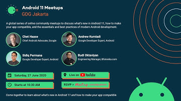 Android 11 Meetups | GDG Jakarta Online Event