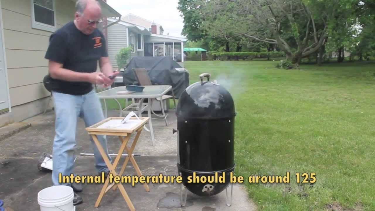 Standing Rib Roast On The Weber Smokey Mountain Smoker Youtube