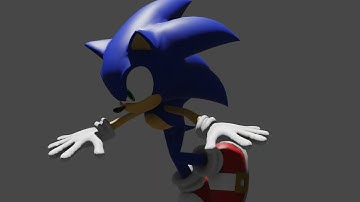 sonic running (first blender animation)