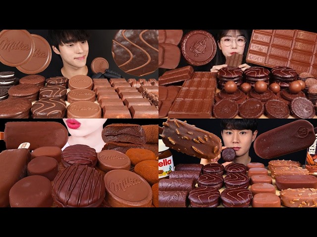 🍫ASMR DESSERT MUKBANG😍 Eating Chocolate, Ice Cream, Cake _ Sweet Treats Compilation🍰pt 238