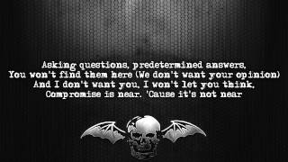 Avenged Sevenfold - Desecrate Through Reverance [Lyrics on screen] [Full HD] chords