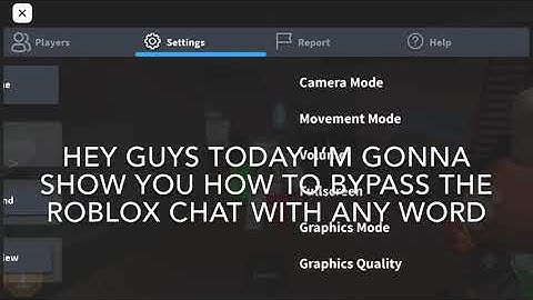 How to bypass the roblox chat