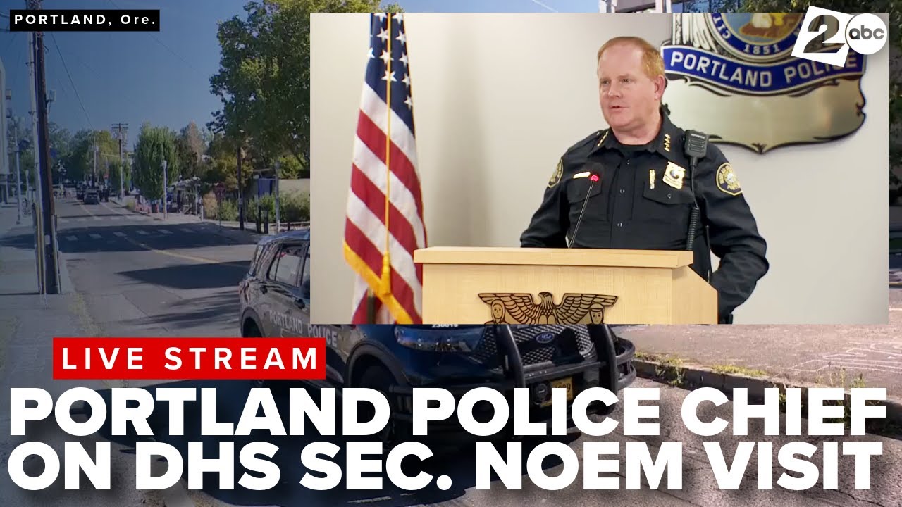 Portland Police Chief speaks after visiting with DHS Secretary Noem on her tour of ICE Facility