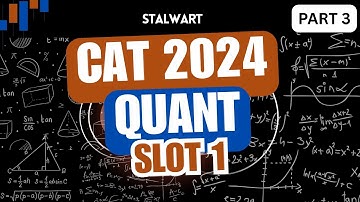 CAT 2024 Slot 1 Quant Solution ✍️| CAT 2024 Slot 1 Solved Paper | #catpreviousyearpaper I Part 3