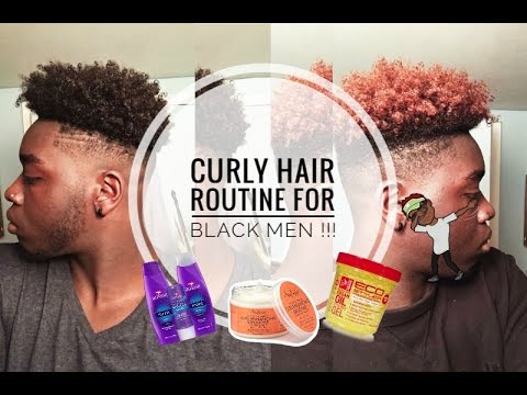 Curly Hair Routine For Black Men ! (Updated/Re-upload) - YouTube