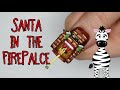 4D Santa in a Fire Place Acrylic Nail Art Tutorial | MelodyMinutes