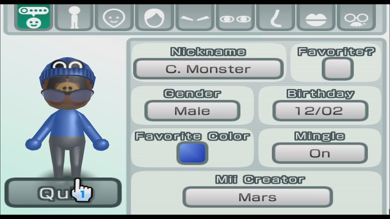 Miiページ Cookie Monster - Sesame Street - Mii 1599 - YouTube