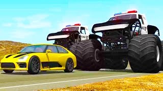 Wildest High Speed Police Chases and Takedowns!  BeamNG Drive Crash Test Compilation Gameplay