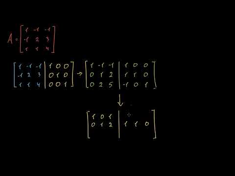 მატრიცის შებრუნებულის პოვნის მაგალითი