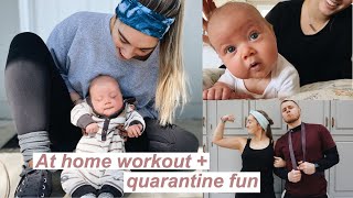 DAY IN MY LIFE // At Home Workout + What We Are Doing During Quarantine