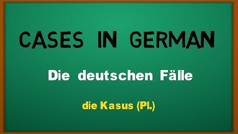 CASES IN GERMAN  | Direct and Indirect Object in German | die deutschen Fälle | die Kasus