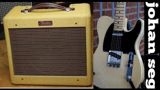 Fender Custom Shop 57 Champ with a Telecaster