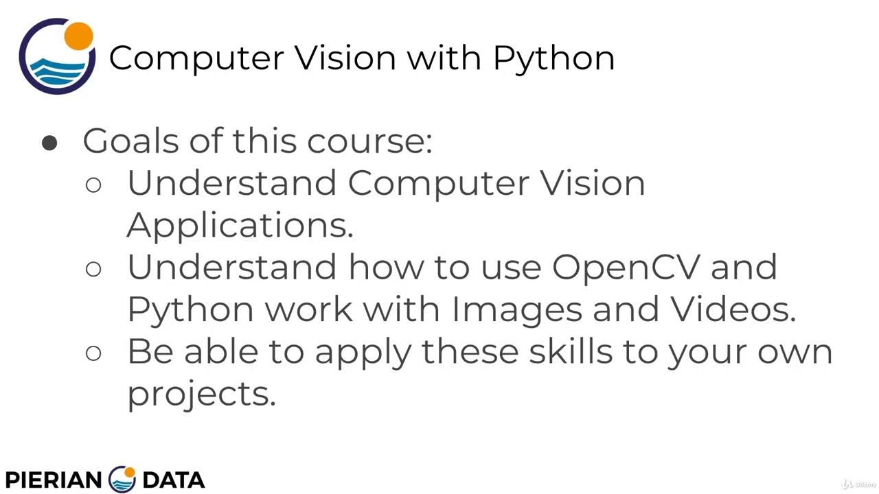 Course  Python for Computer Vision with OpenCV and Deep Learning   Udemy